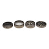 Near Dark Alu-Grinder konkav grau 4-tlg. 4 Teile nebeneinander
