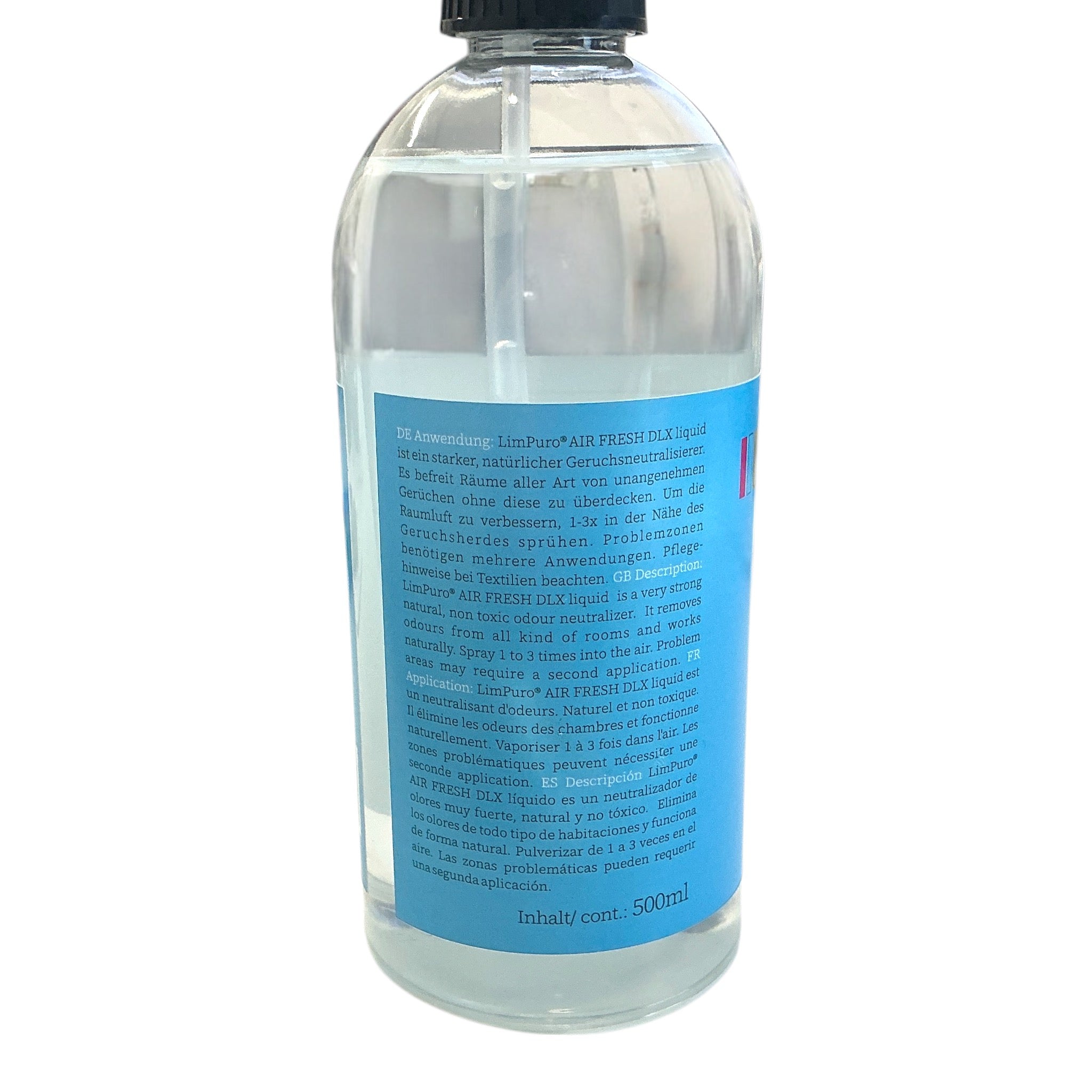 LimPuro Air Fresh DLX 500ml in der Sprühflasche Anwendung