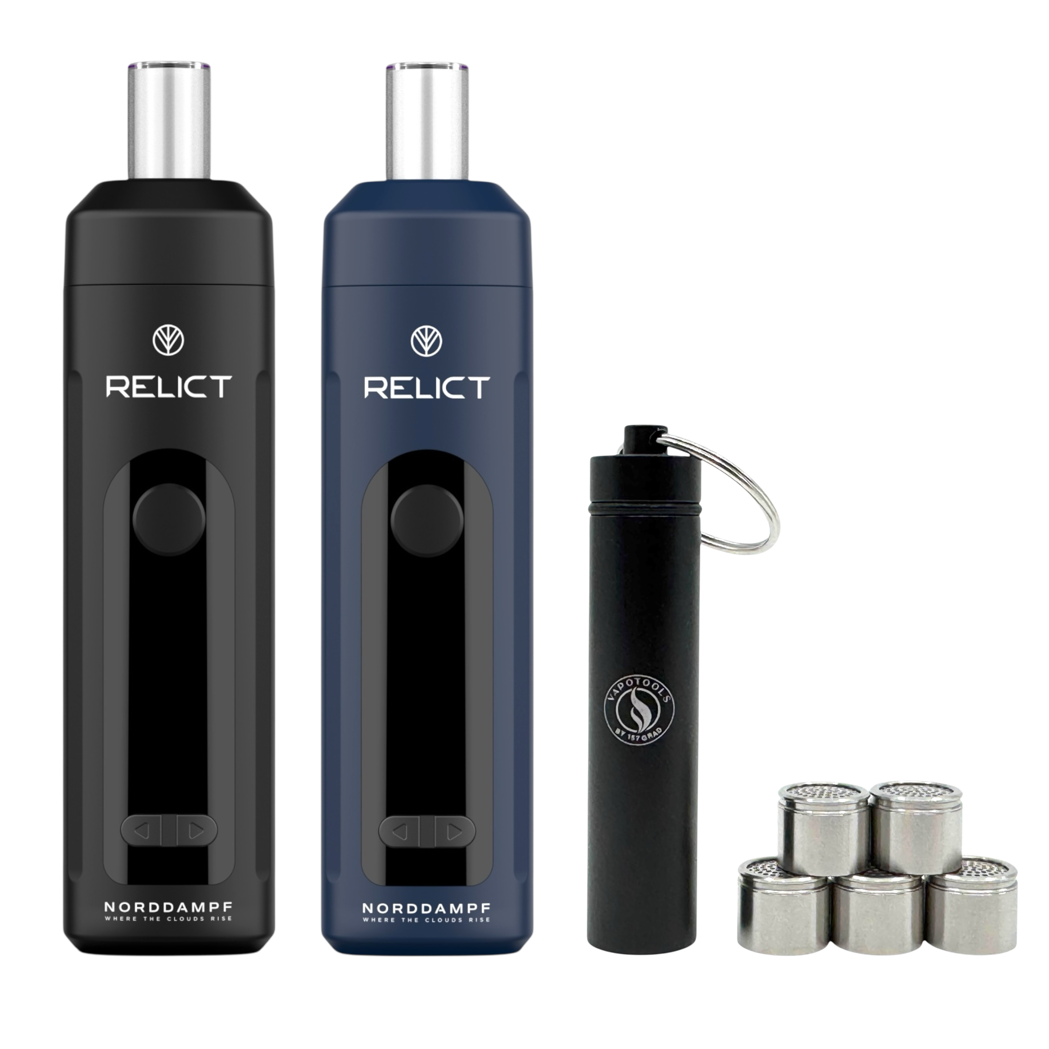 Norddampf Relict - Starter-Spar-Set - Inkl. 5 Vapotools by 157Grad Dosierkapseln im Dosierkapselbehälter