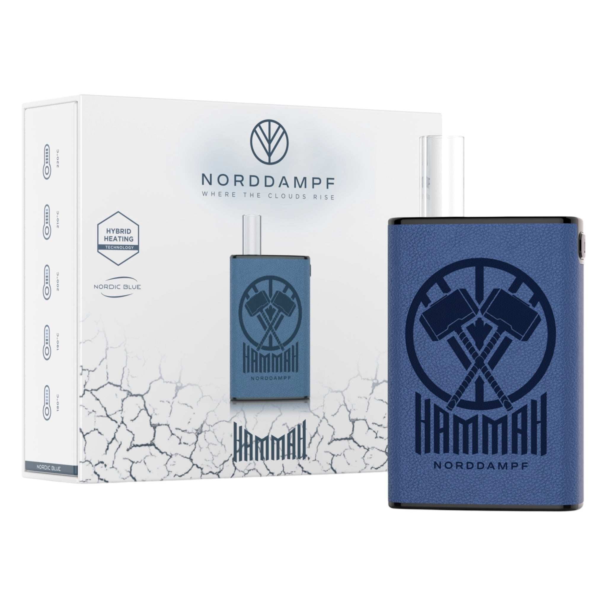 Norddampf Hammah Vaporizer Nordic Blue mit Verpackung