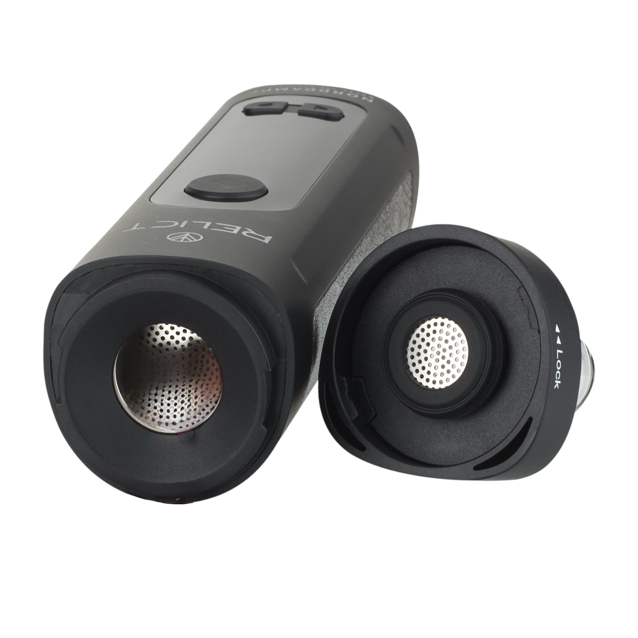 Norddampf Relict Vaporizer Deep Black geöffnet Details