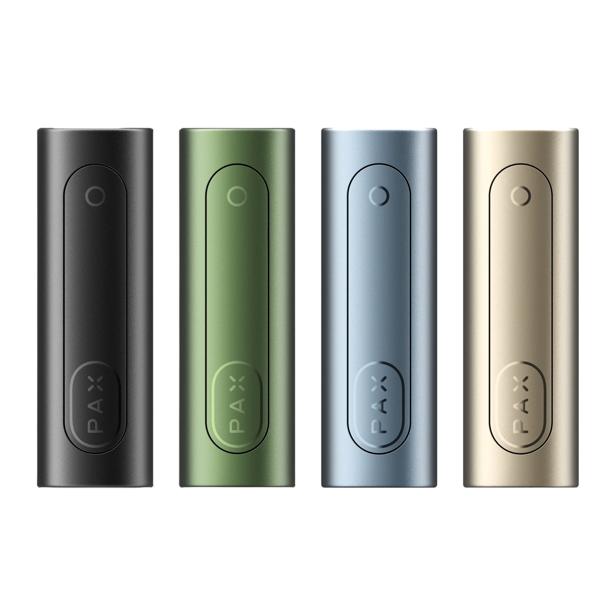 Pax Flow in 4 Farben - Onyx, Greenstone, Blue Haze und Champagne Mist