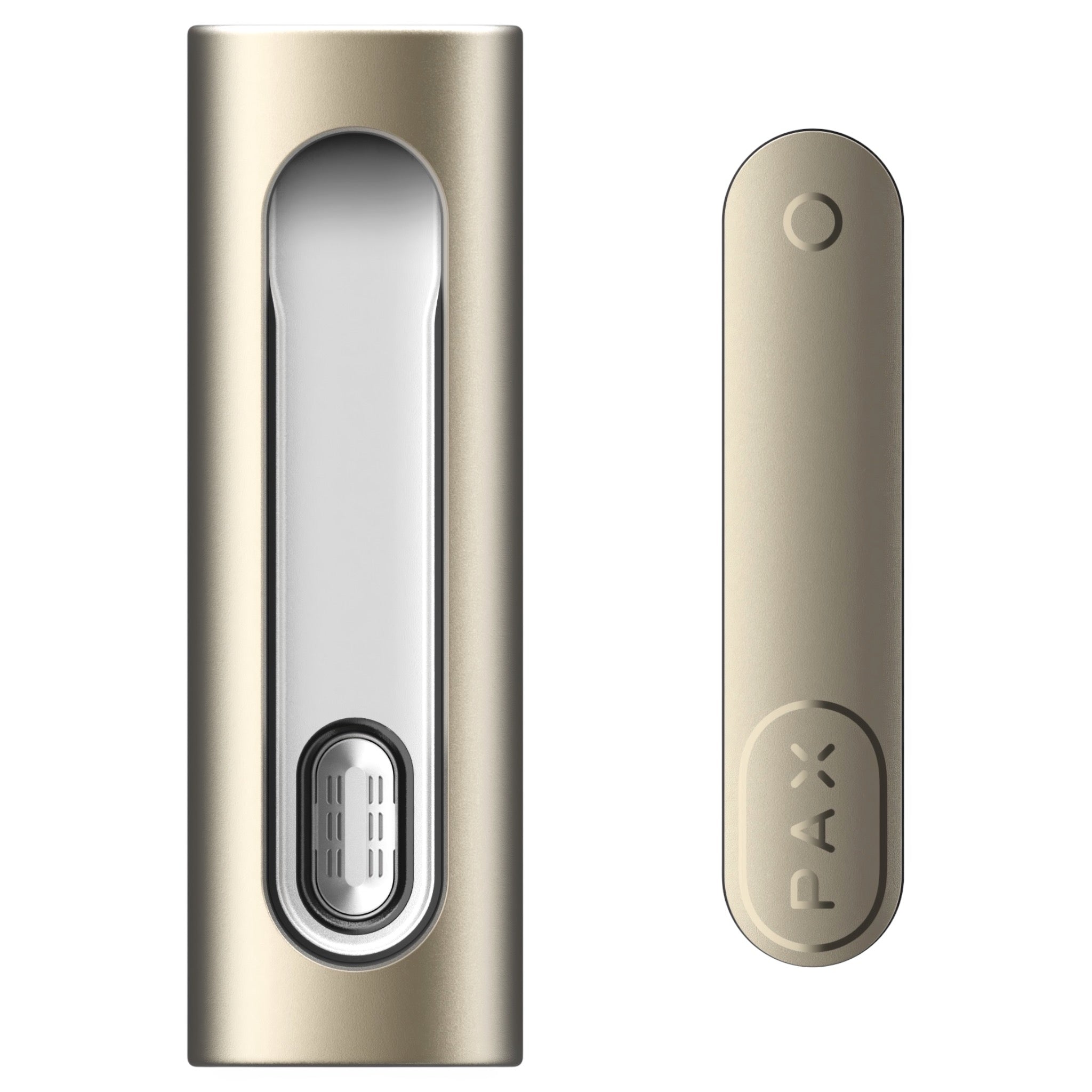 PAX Flow Champagne Mist Limited Edition mit geöffneter Kammer Deckel liegt neben dem PAX