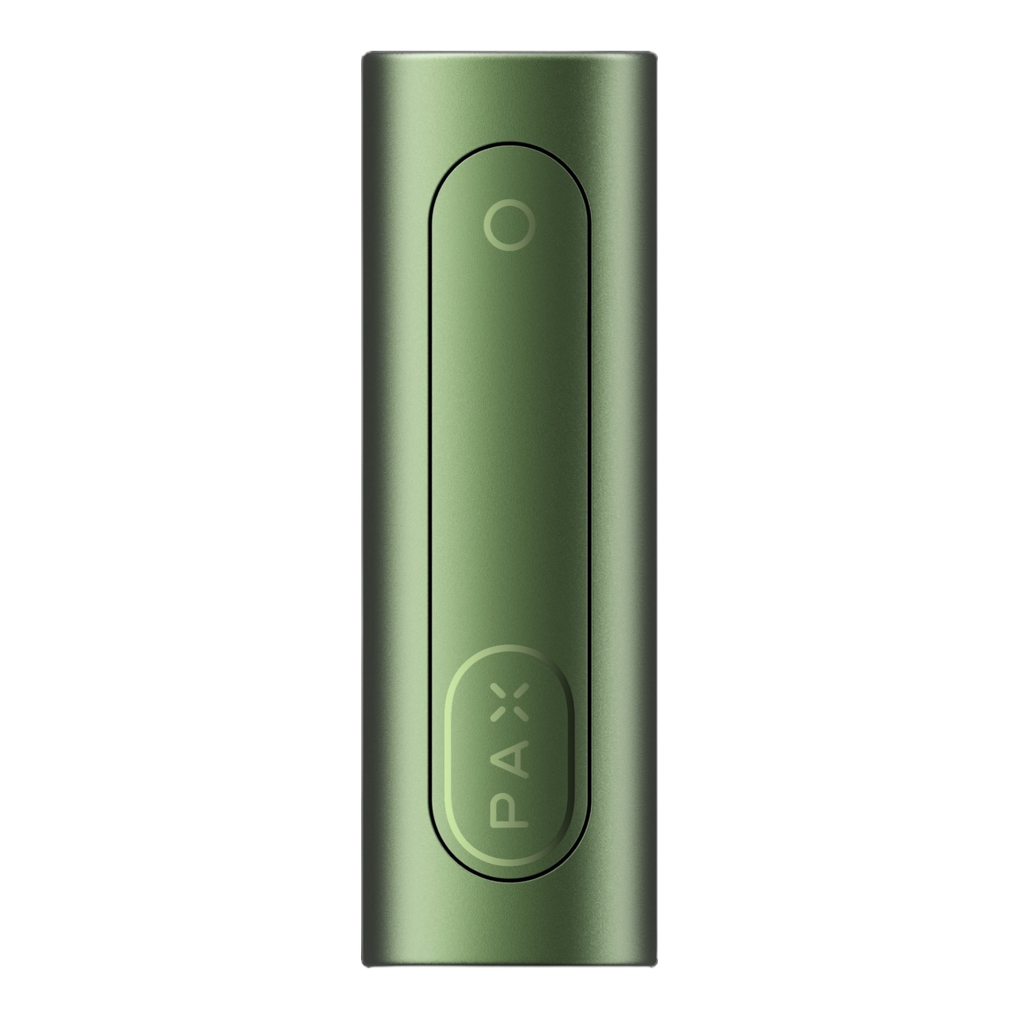 Pax Flow Greenstone Vaporizer mit falchem Mundstück von hinten