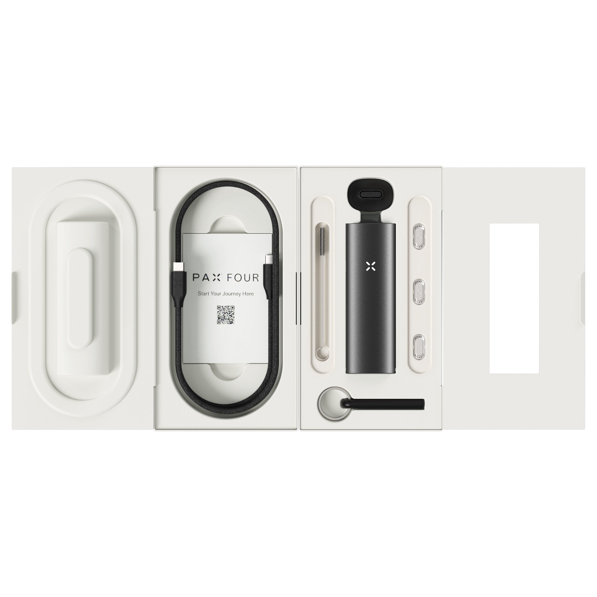 Pax FOUR Onyx in der Verpackung mit Zubehör