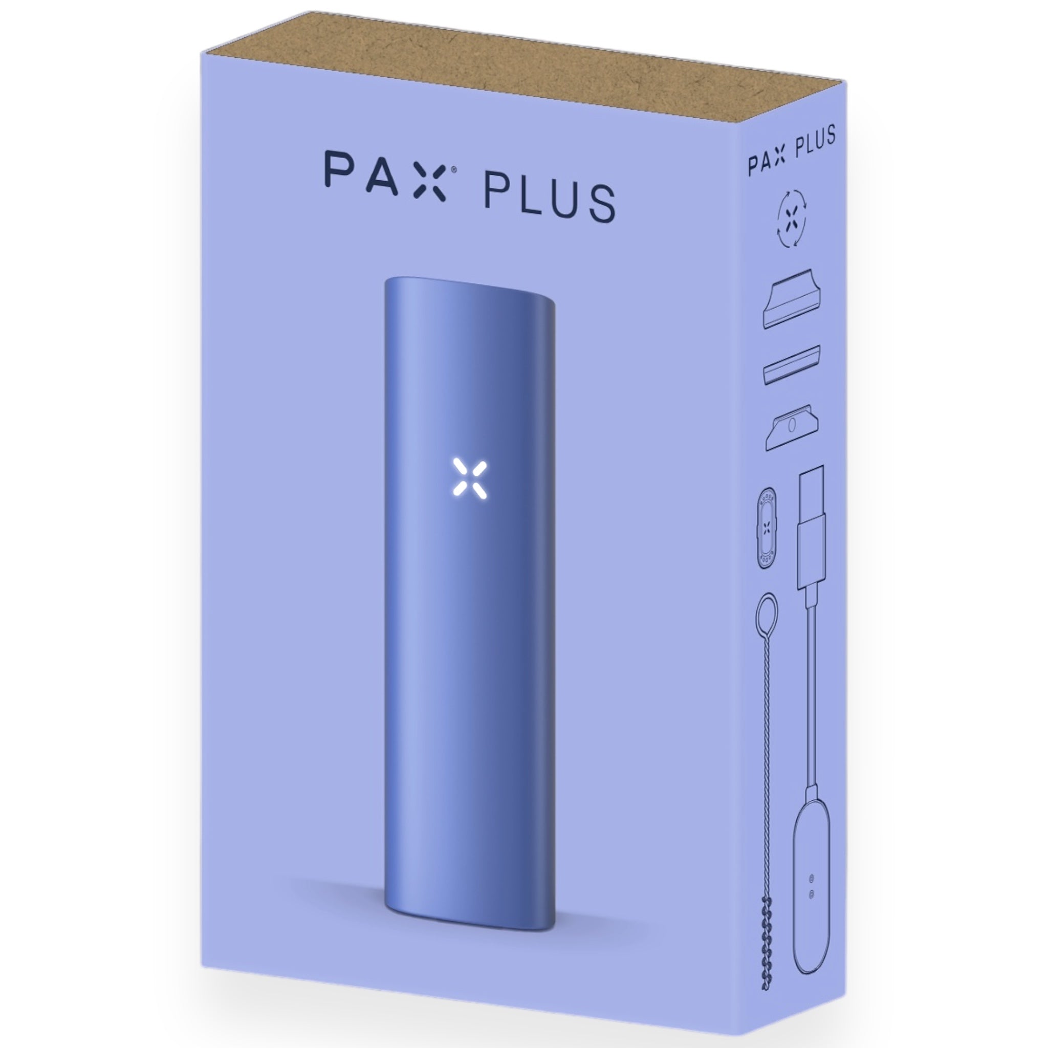 PAX Plus Starter Kit Periwinkle Verpackung seitlich