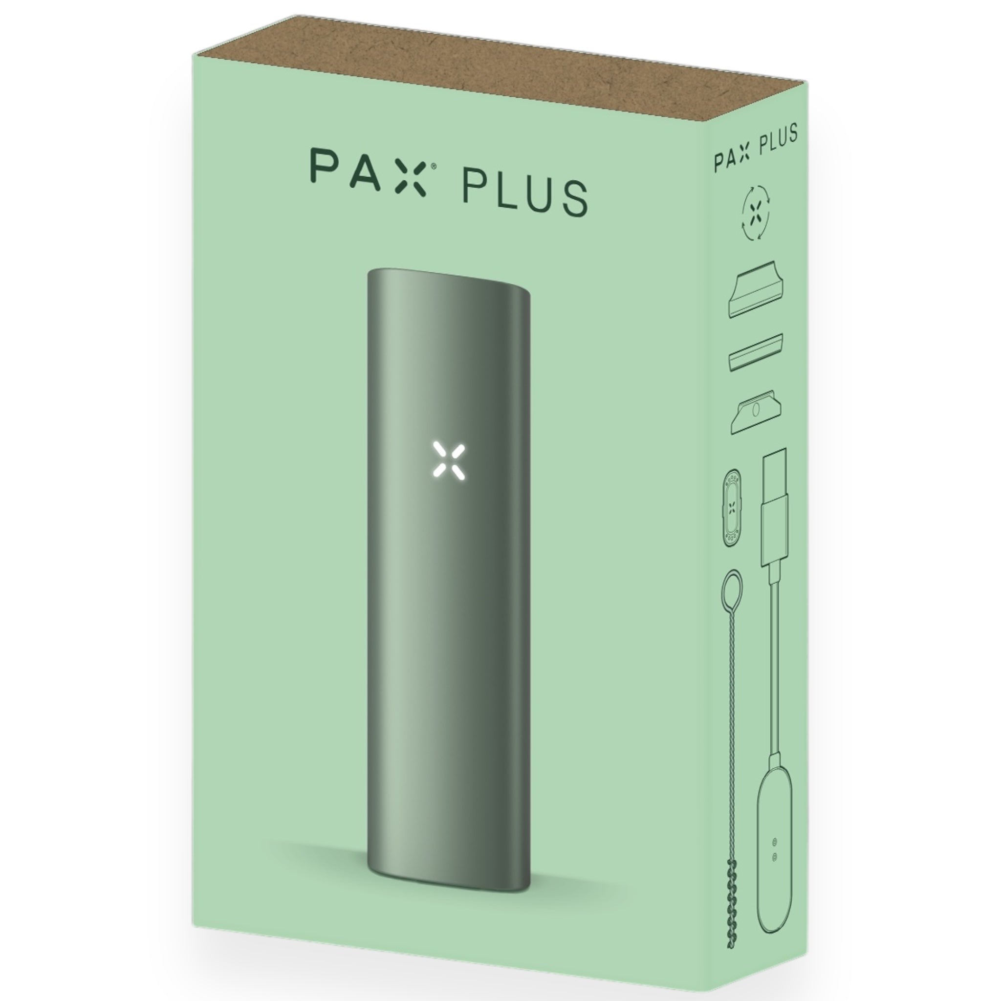 PAX Plus Starter Kit Sage Verpackung seitlich