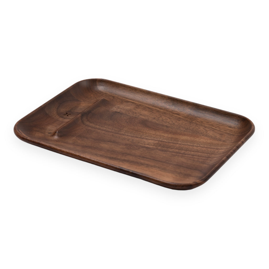 PAX Prep Tray aus Walnussholz seitliche Ansicht