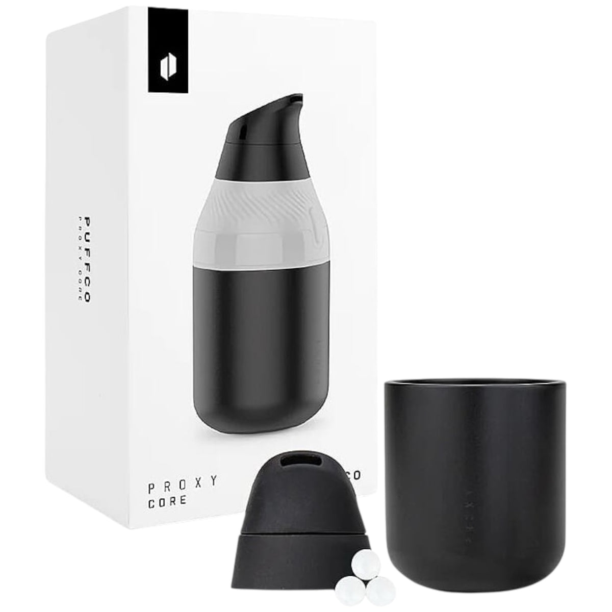 Puffco Proxy Core Accessory Übersichtsbild mit Verpackung