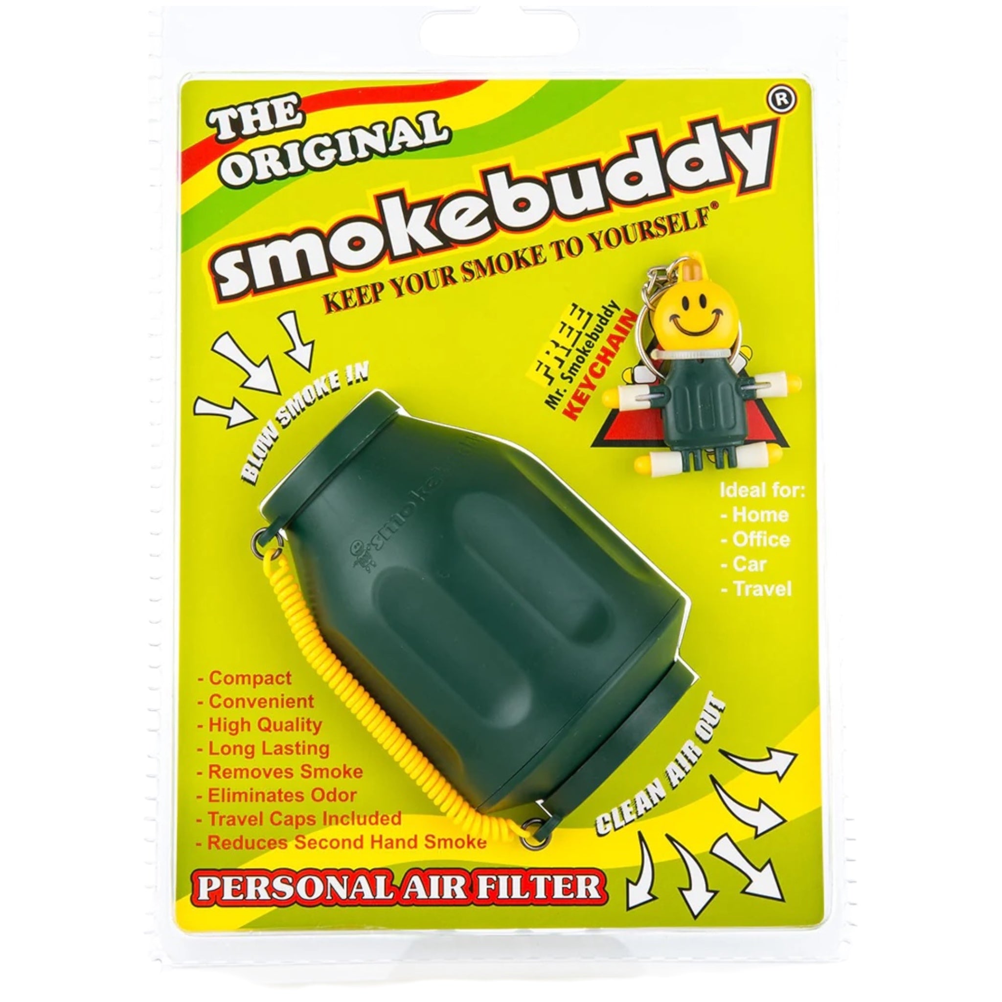Smokebuddy dunkelgrün in Verpackung