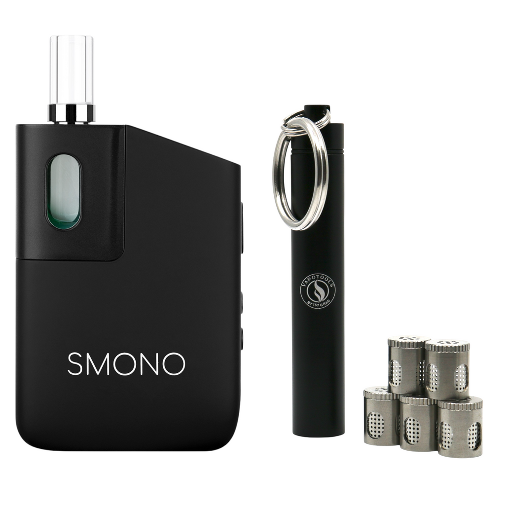 Smono 3 Starter-Spar-Set inkl. 5 Vapotools by 157Grad Edelstahl-Dosierkapseln im Dosierkapselbehälter