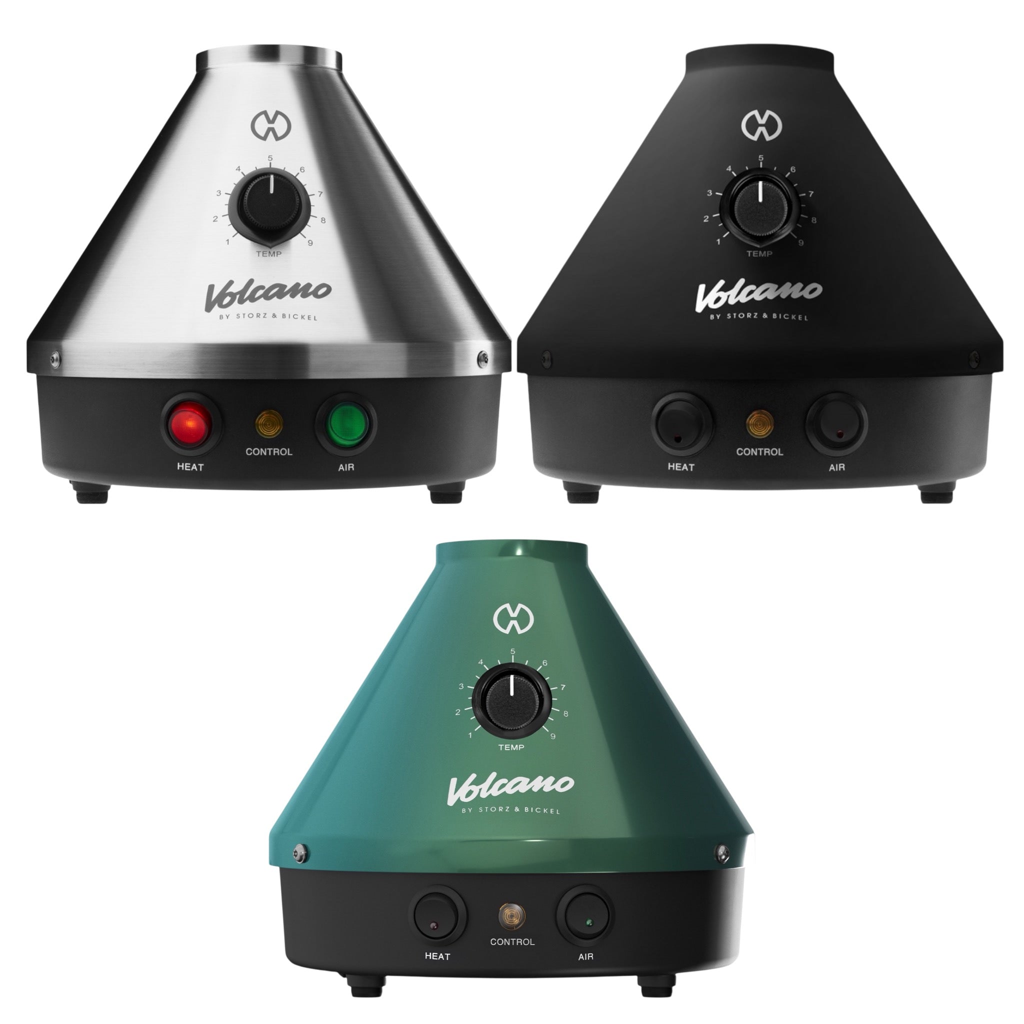 Storz & Bickel Volcano Classic in 3 Farben: Silber, Onyx und Evergreen