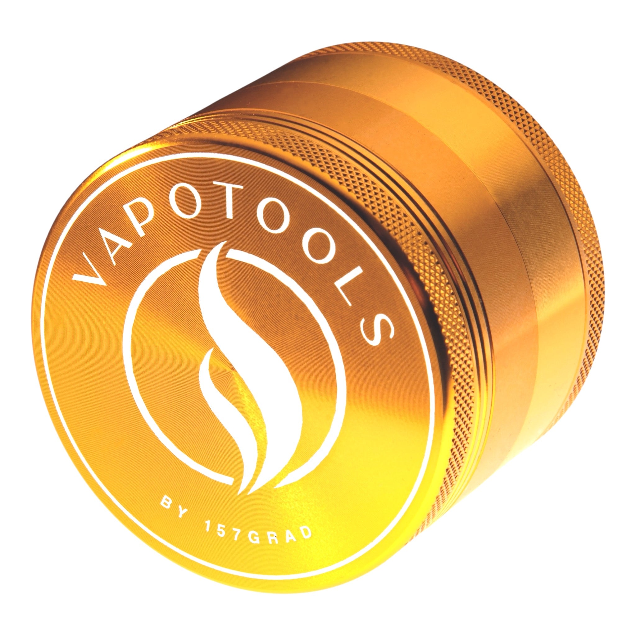 Vapotools by 157Grad Aluminium Premium Grinder Gold seitlich nach links