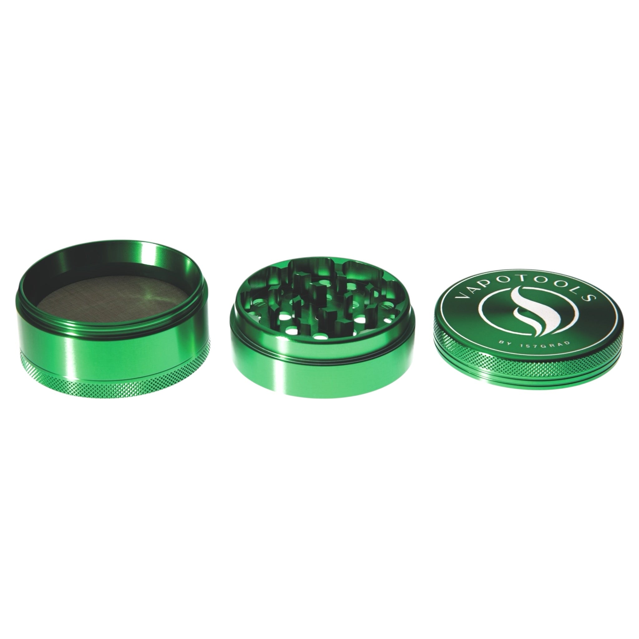 Vapotools by 157Grad Aluminium Premium Grinder Grün 3 Teile
