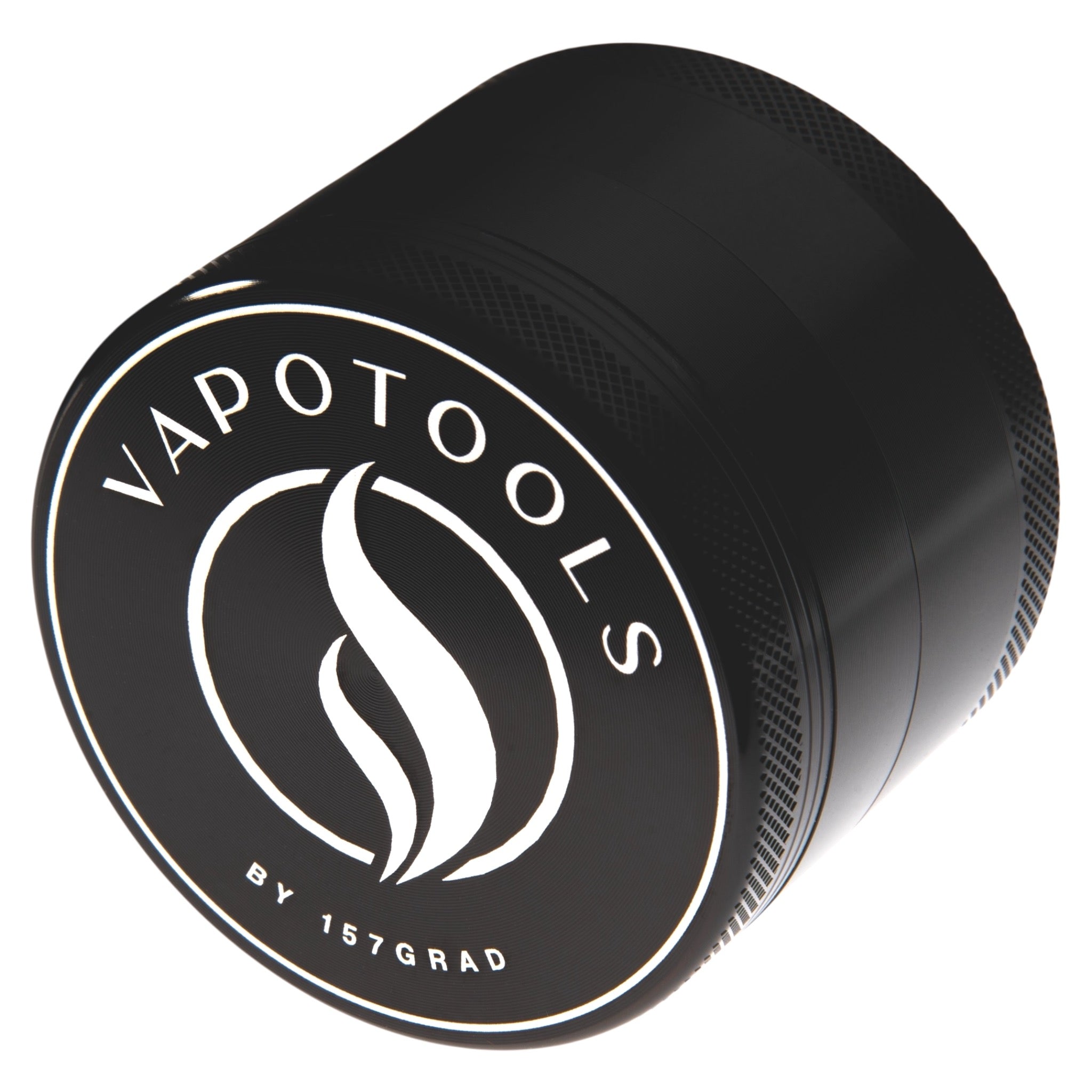 Vapotools by 157Grad Aluminium Premium Grinder Schwarz seitlich nach links
