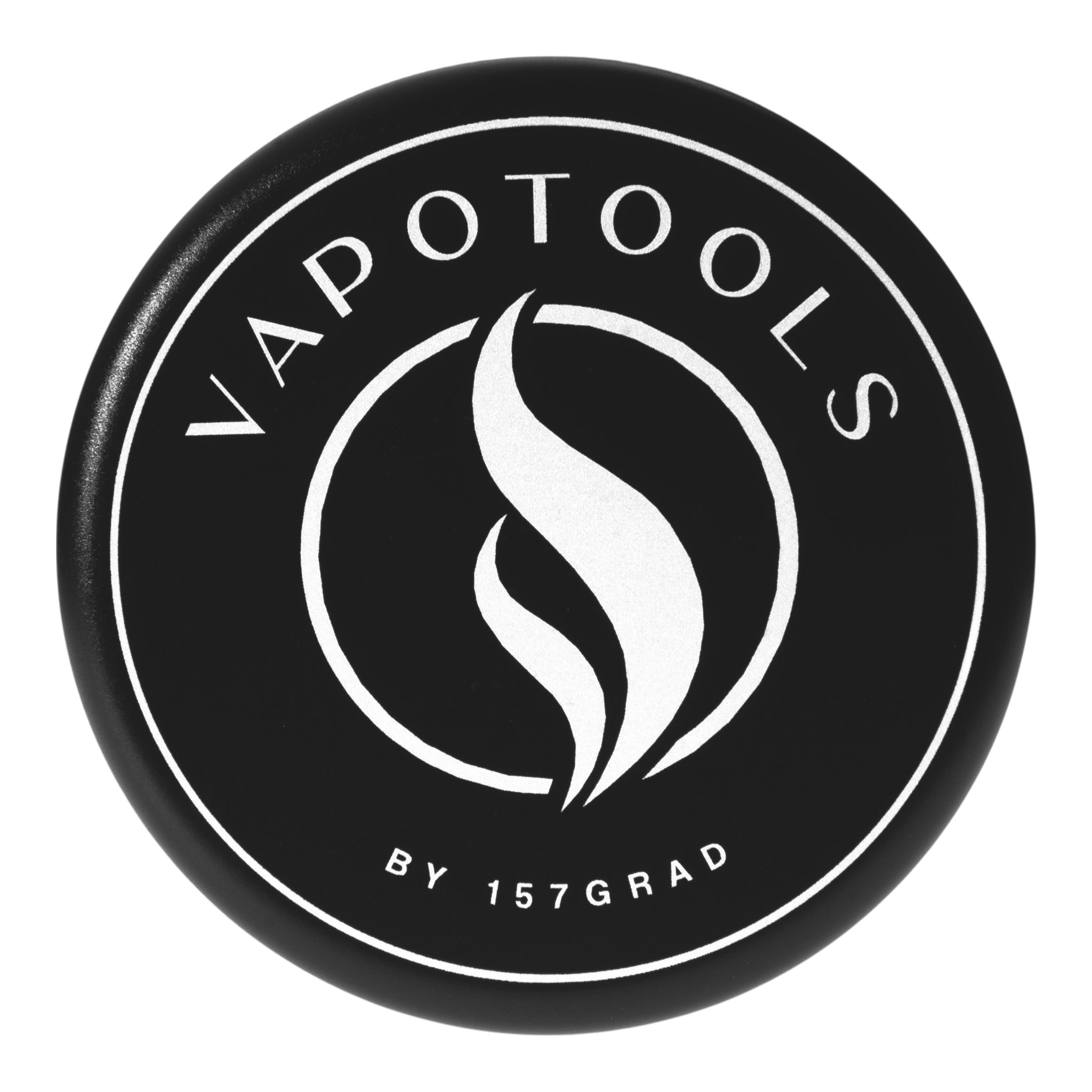 Vapotools by 157Grad Aluminium Ultra Grinder Schwarz Details Logo