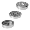 Vapotools by 157Grad Aluminium Ultra Grinder Silber geöffnet Details alle 3 Teile