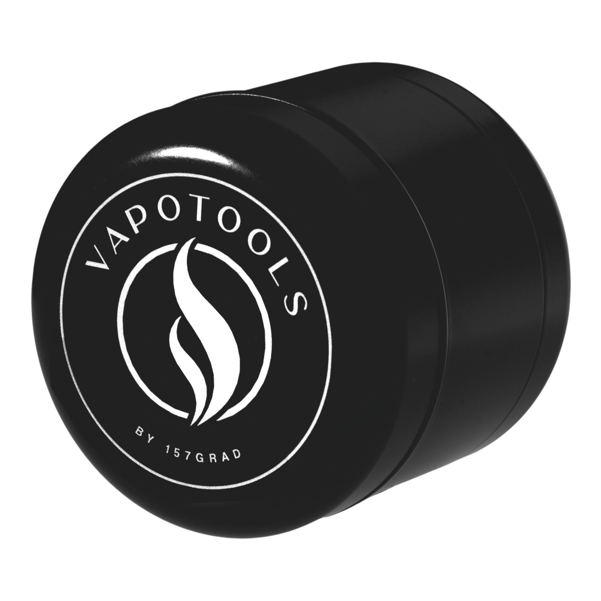 Vapotools by 157Grad Ceramic Herb Grinder 4teilig Schwarz schräg seitlich nach links