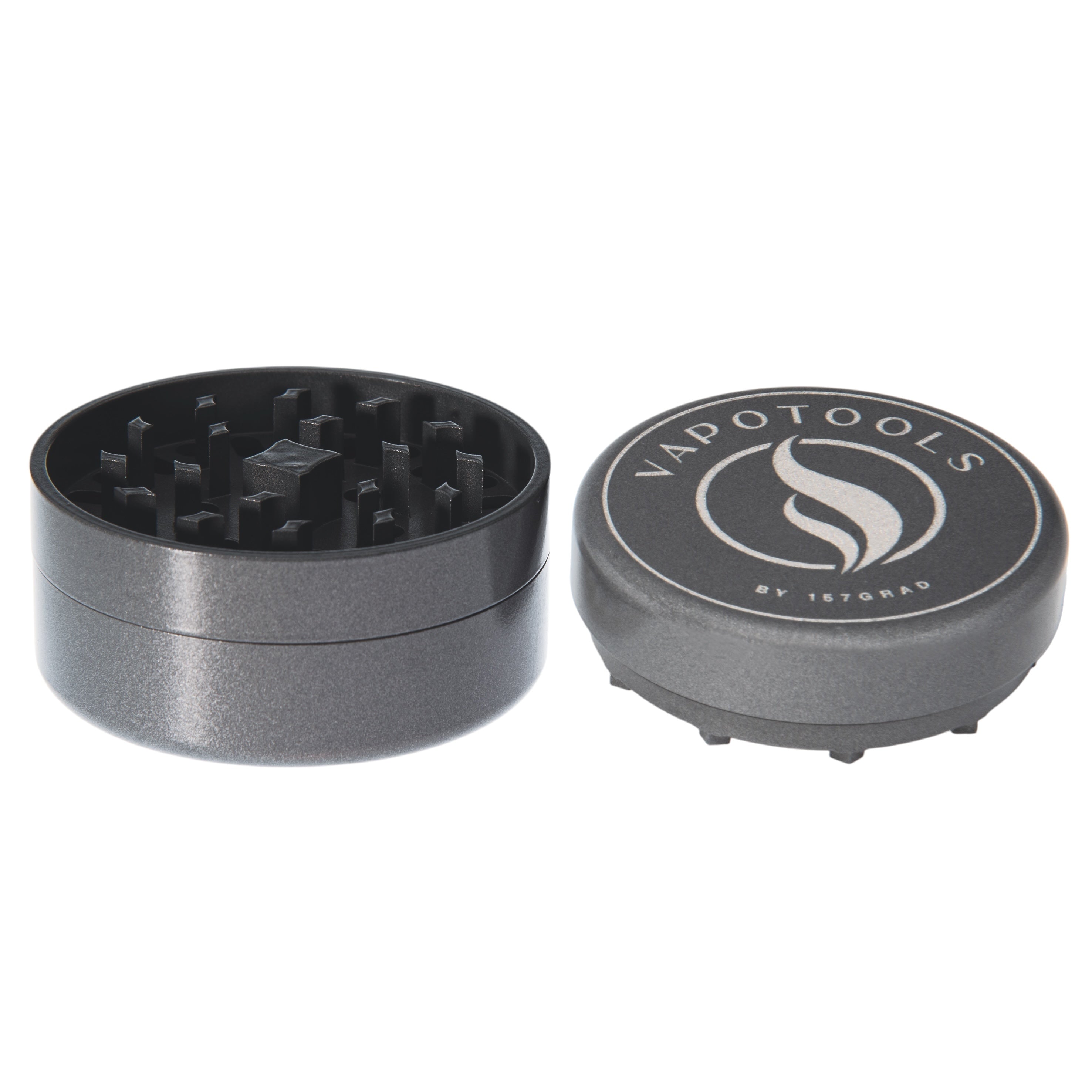 Vapotools by 157Grad Ceramic Ultra Grinder Grau geöffnet in 2 Teile