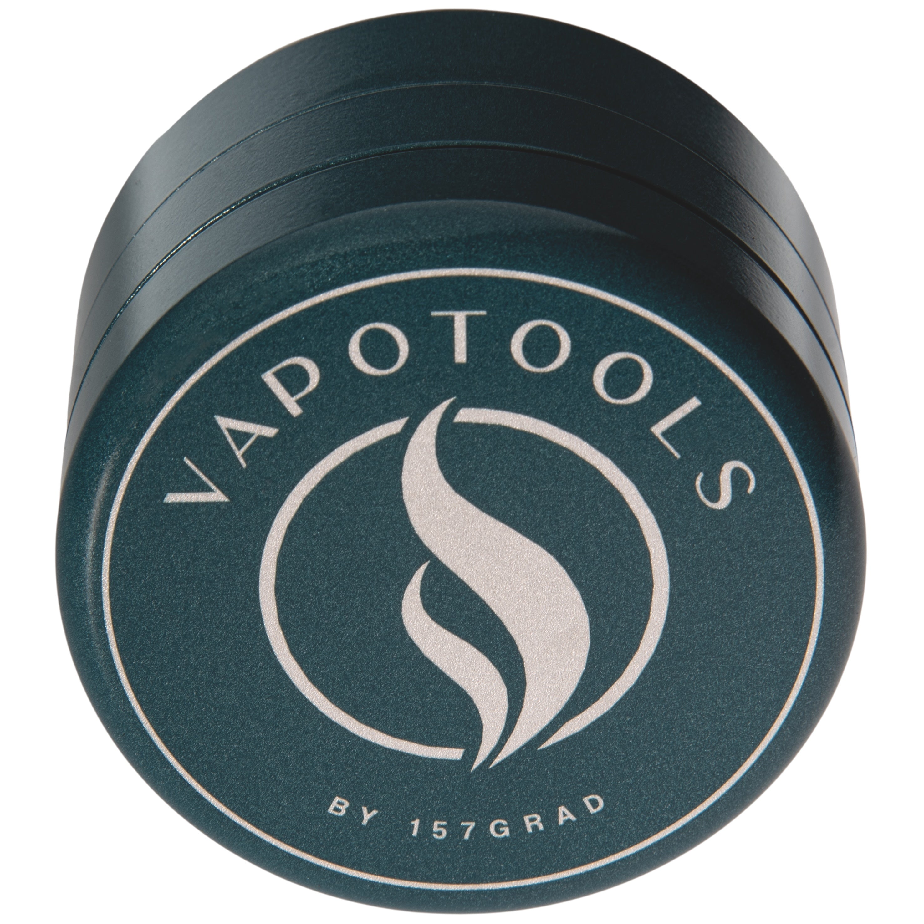 Vapotools by 157Grad Ceramic Ultra Grinder Grün frontal Details Logo