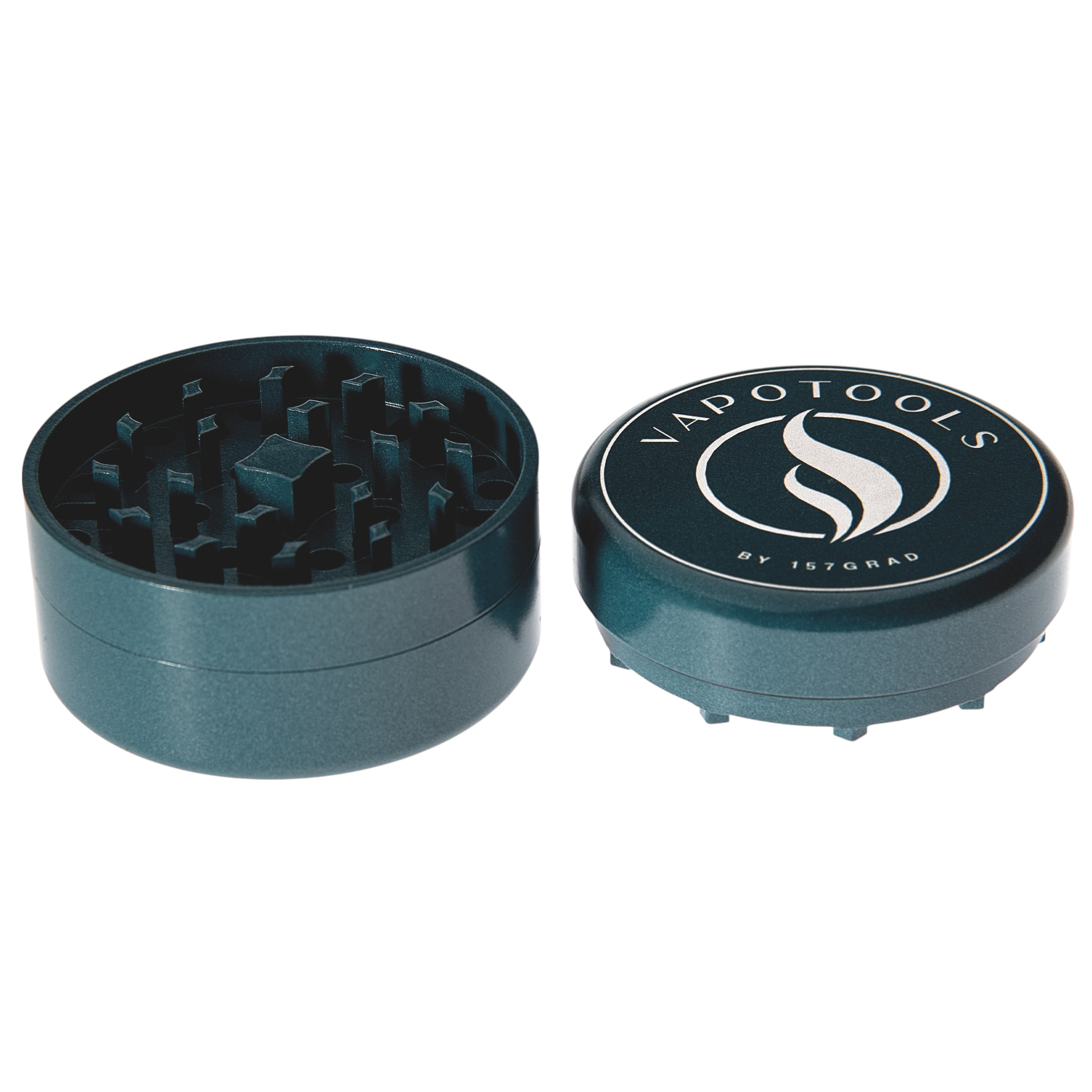 Vapotools by 157Grad Ceramic Ultra Grinder Grün geöffnet in 2 Teile Details Logo