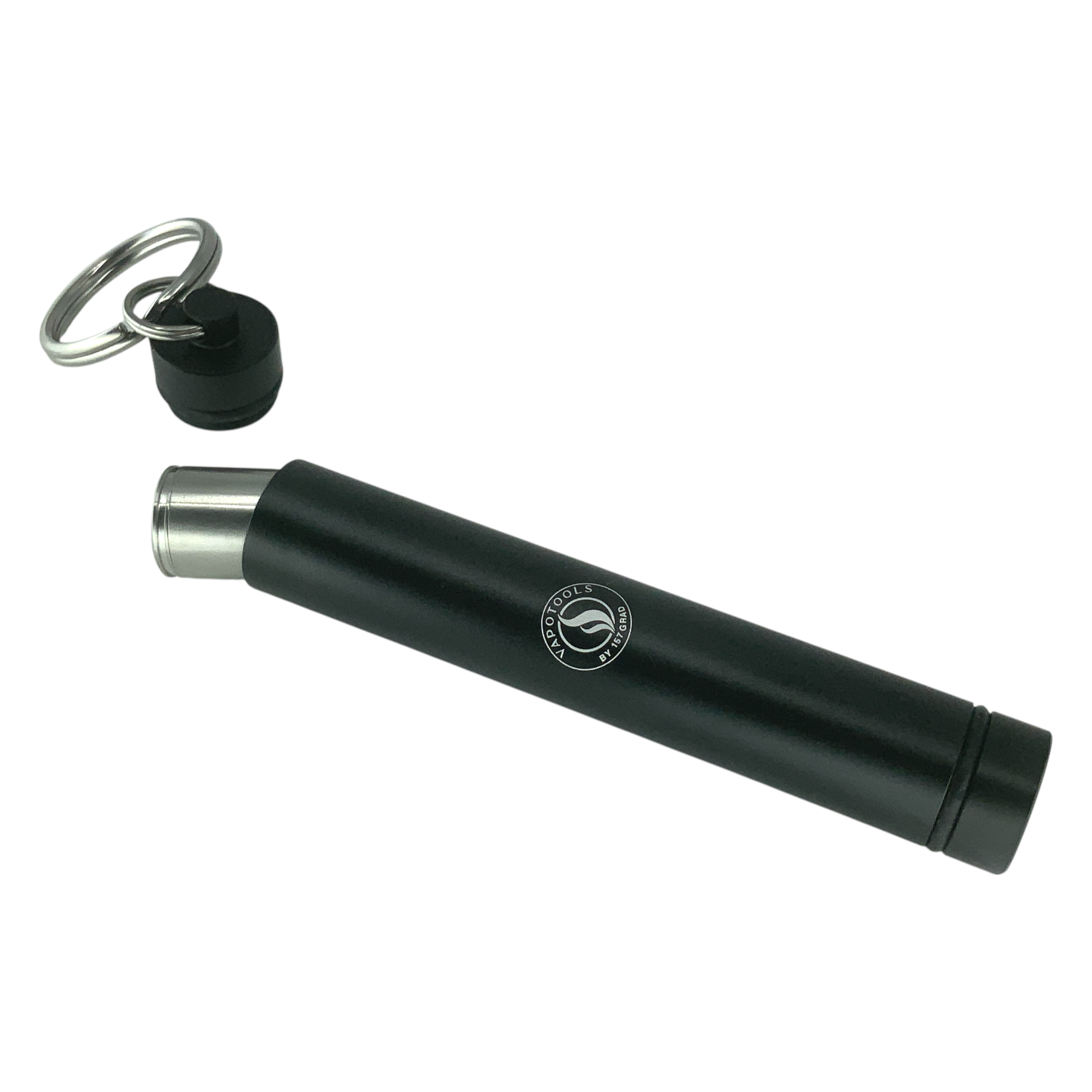 Vapotools by 157Grad Fenix Neo Kapselset mit 5 Dosierkapseln und Caddy geöffnet und 1 Kapsel halb draussen