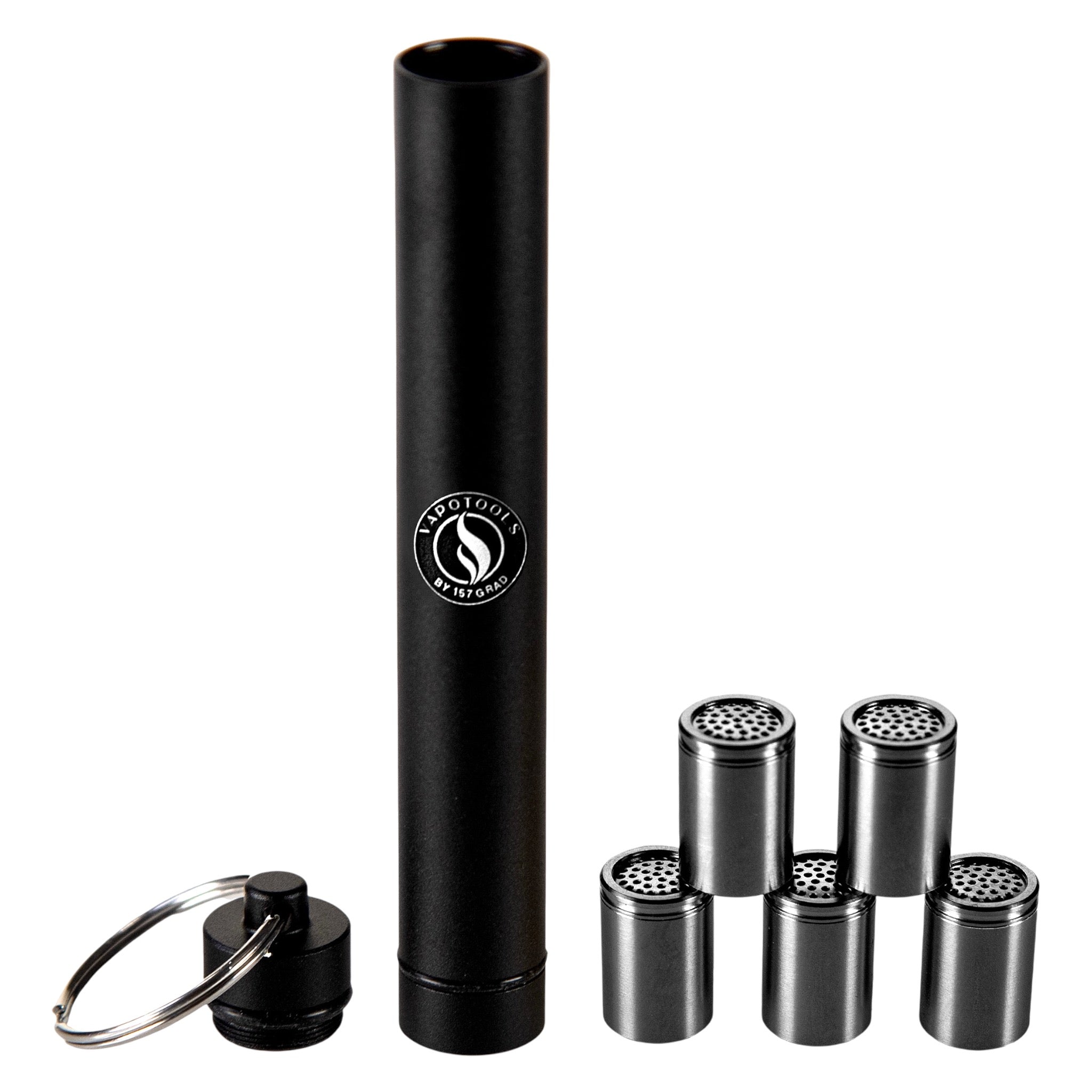 Vapotools by 157Grad 5er Set Dosierkapseln mit Caddy passend für Arizer Solo 3 Caddy geöffnet