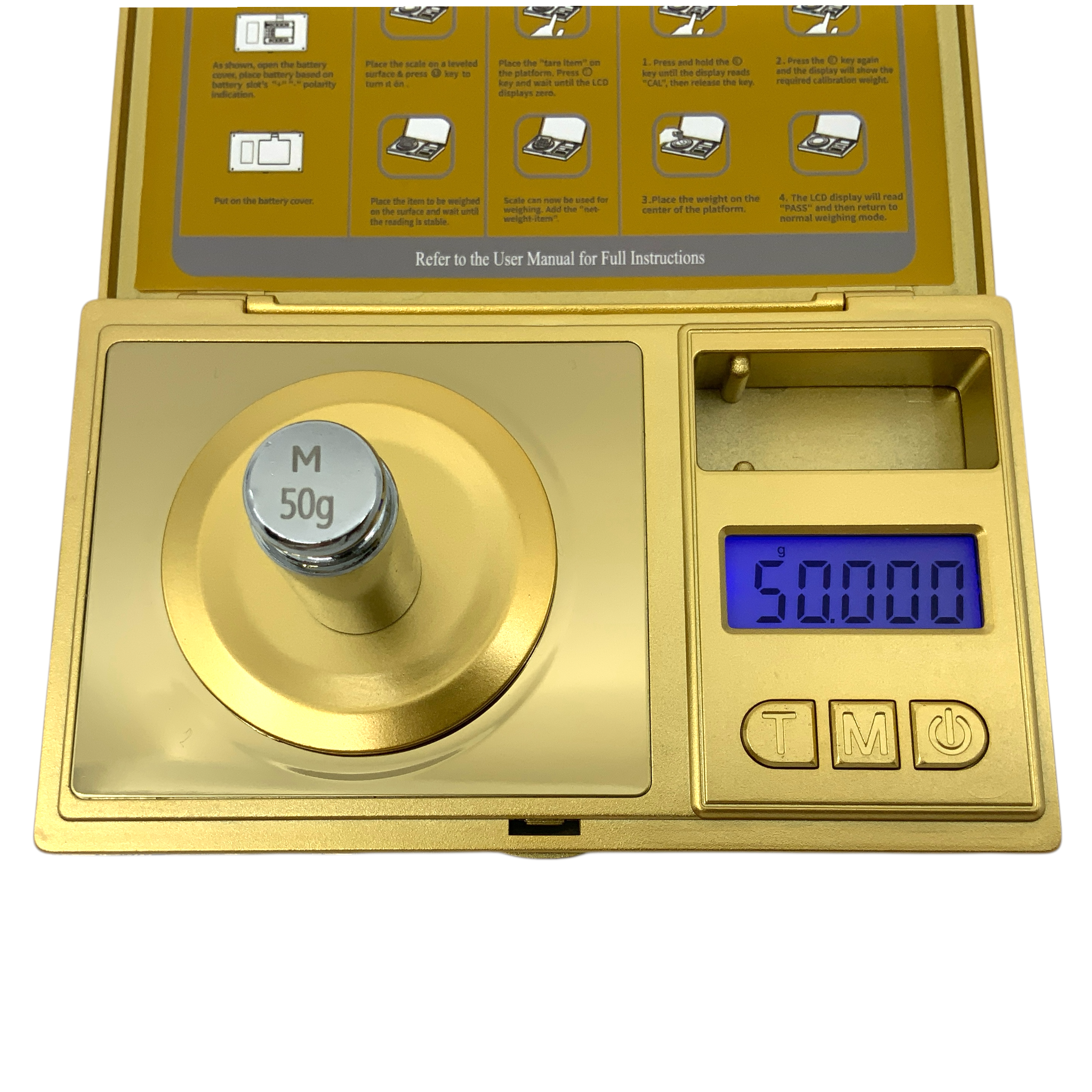 Vapouron CS-E Feinwaage goldfarben mit Kalibiriergewicht