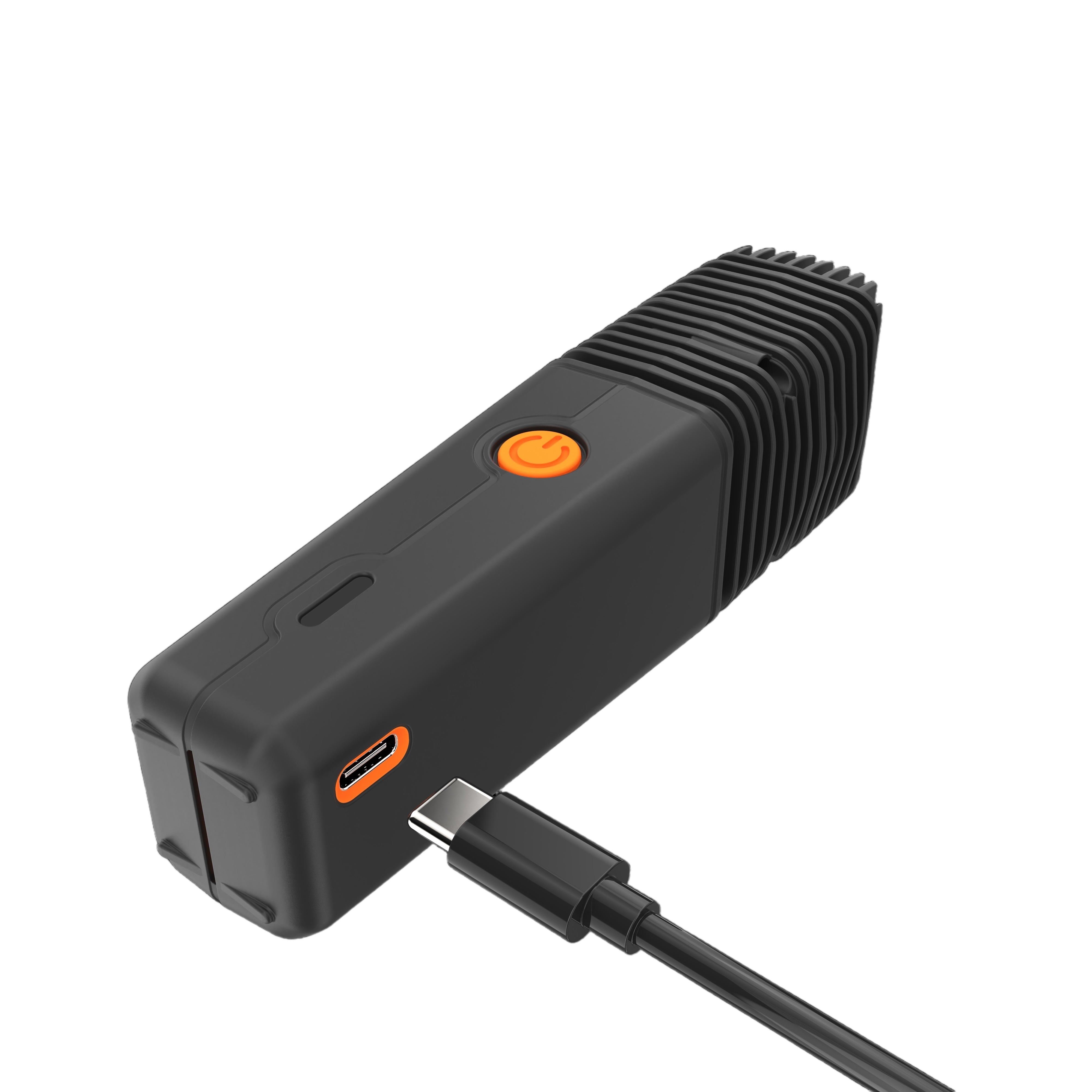 Veazy Vaporizer Alluring Black liegend mit Kabel