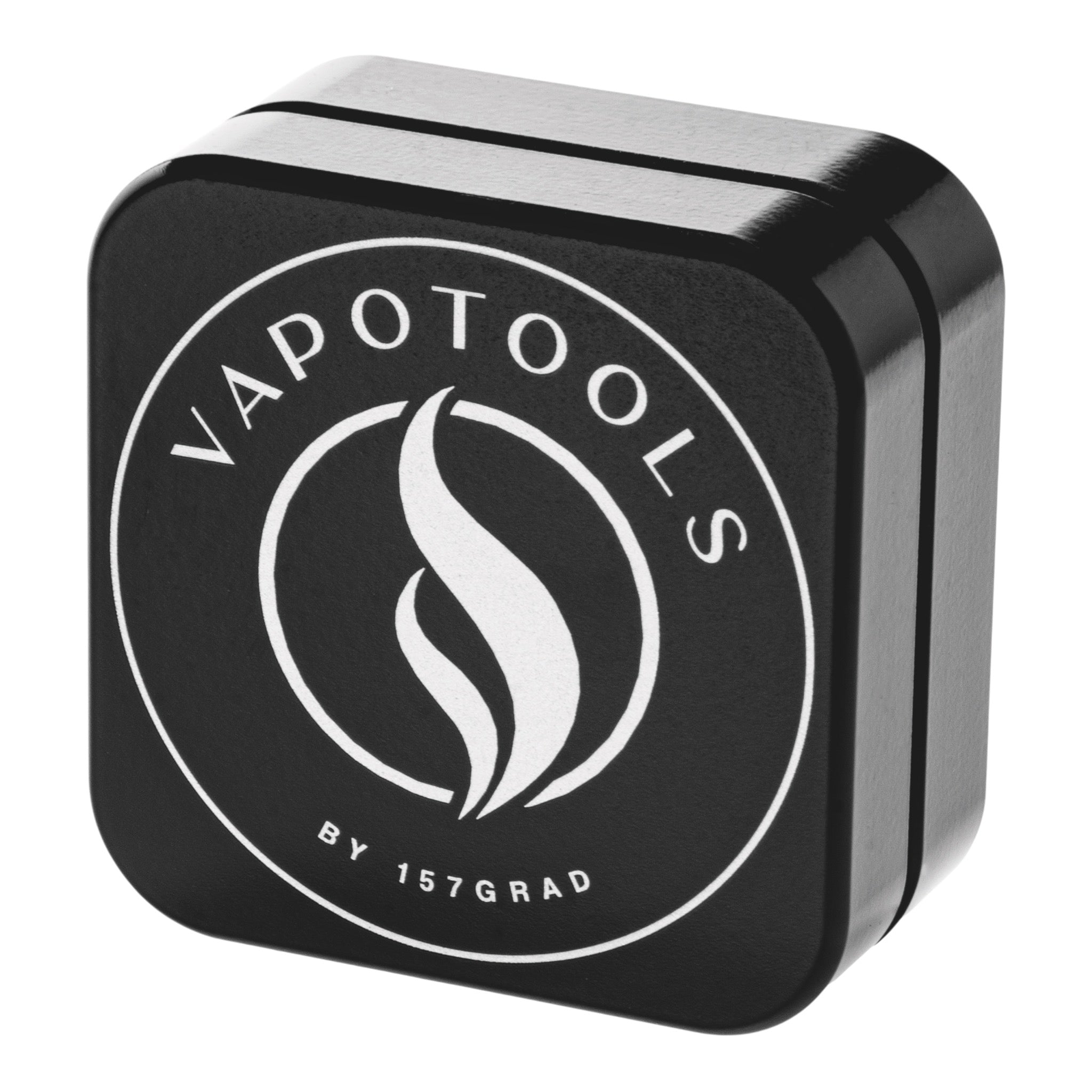 Vapotools by 157Grad Ceramic Square Grinder Schwarz seitlich nach Links