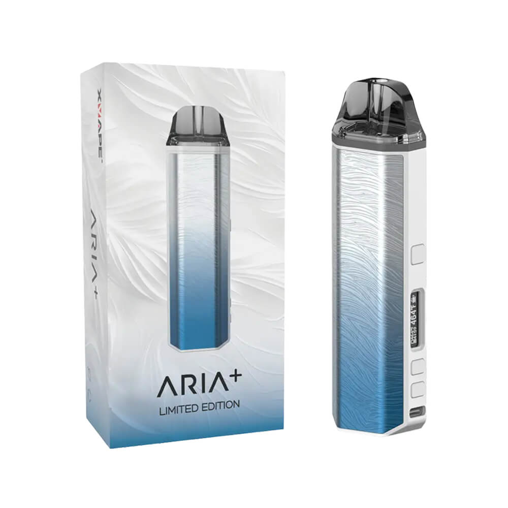 XVape Aria+ Glacier Blue mit Verpackung 