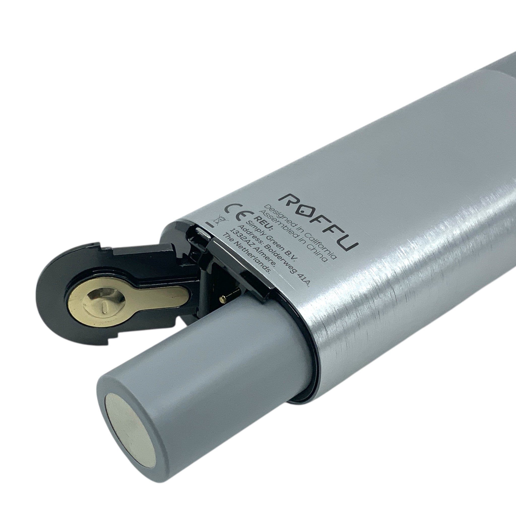 Xvape Xlux Roffu Vaporizer Onyx Grey Details Akkufach und Akku