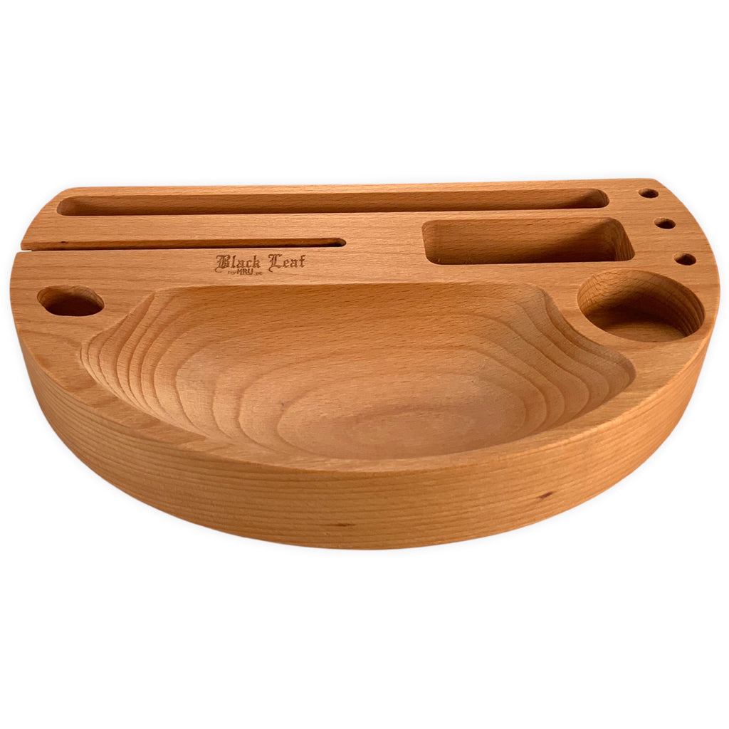 Black Leaf Rolling Tray by KRU Meia Lua