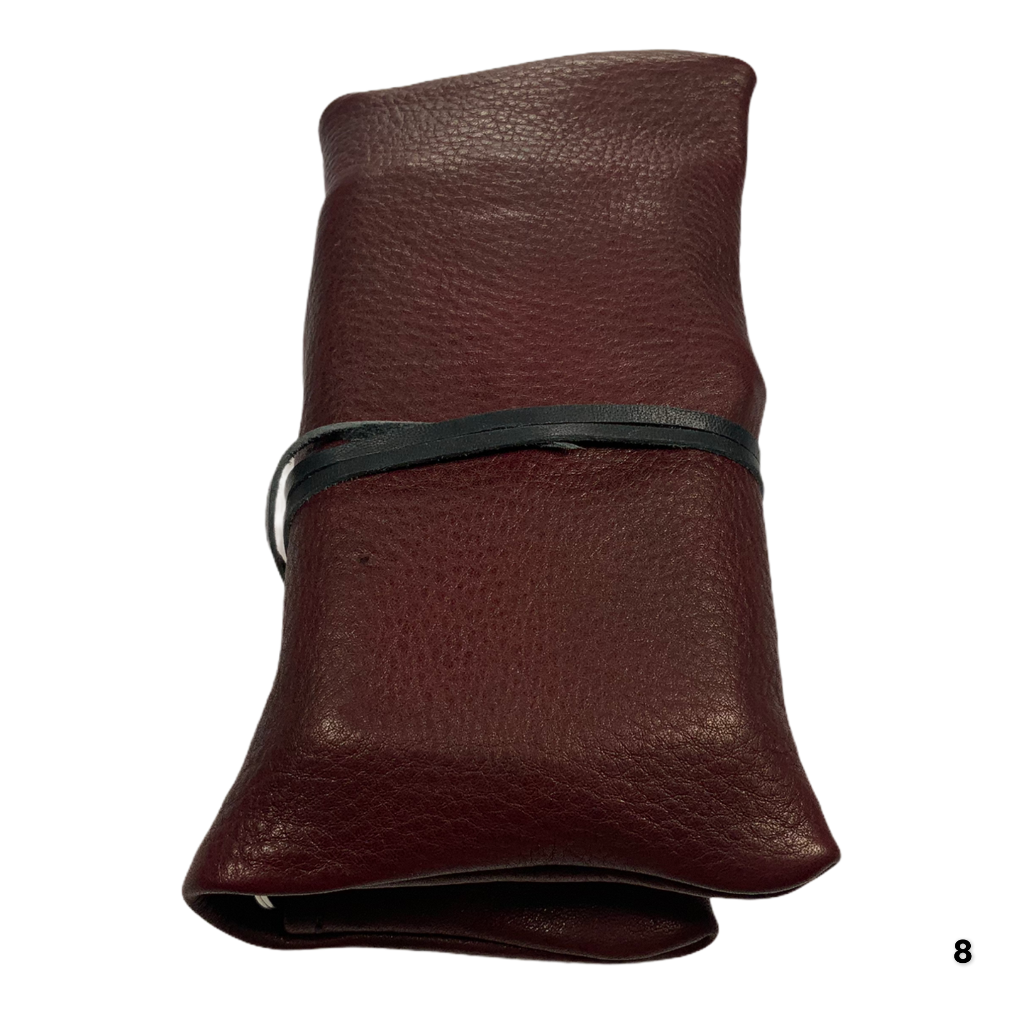 Tasche für Mighty Vaporizer rotbraunes Echtleder glatt geschlossen