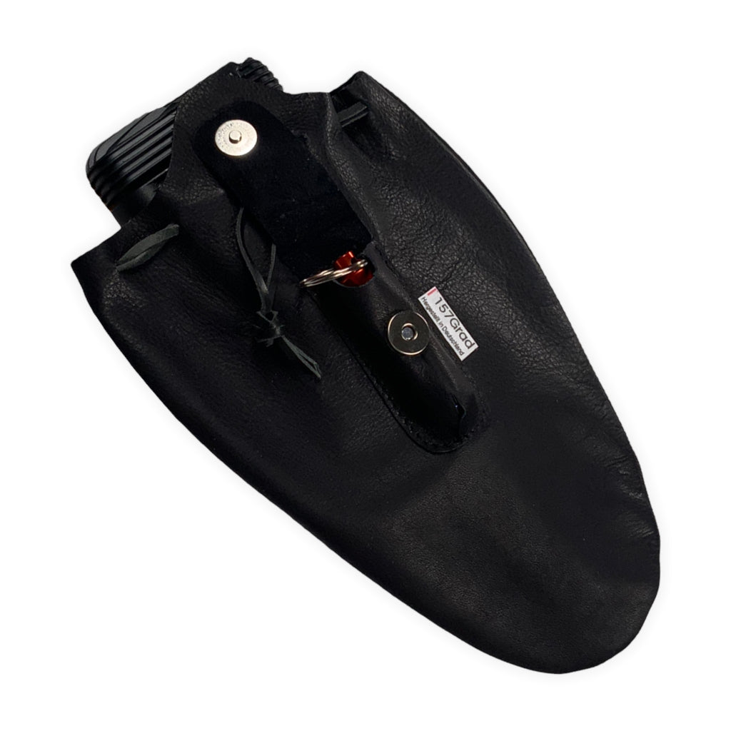 Zugbeutel für Mighty Vaporizer aus schwarzem Grobleder